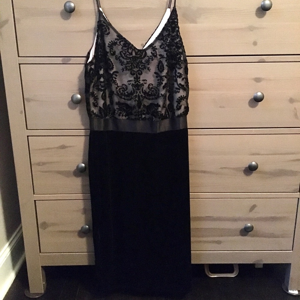 NWT Black Velvet Dress
